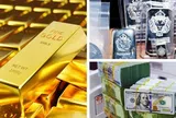 Vàng, bạc và đồng USD đều giảm