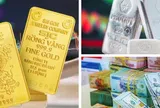Giá vàng nhích nhẹ, bạc tăng phi mã