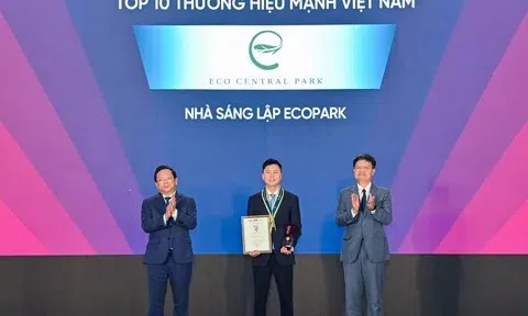 Nhà sáng lập Ecopark nhận giải thưởng “Top 10 thương hiệu mạnh Việt Nam 2025”