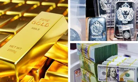 Vàng, bạc và đồng USD đều giảm
