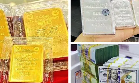 Giá vàng giảm, bạc lập đỉnh 67 triệu đồng/kg