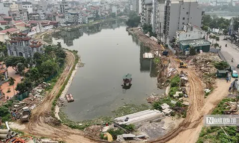 Hà Nội: Ì ạch thi công cải tạo hồ Tứ Liên