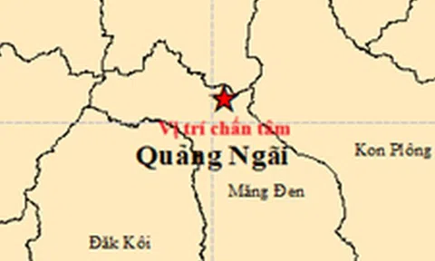 Liên tiếp 6 trận động đất ở Quảng Ngãi trong ngày 11/5