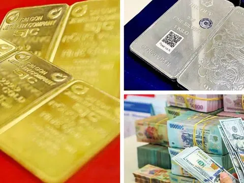 Giá vàng và bạc tiếp tục xuống dốc