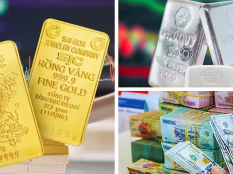 Giá vàng nhích nhẹ, bạc tăng phi mã
