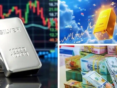 Giá vàng tăng nhẹ, bạc tiếp tục lùi sâu