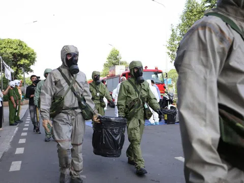 Khoảnh khắc đáng chú ý trong buổi diễn tập ứng phó sự cố phóng xạ ở Tp.HCM