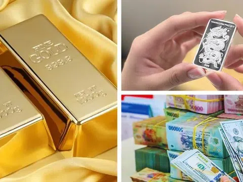 Giá vàng giảm, bạc "lao dốc"