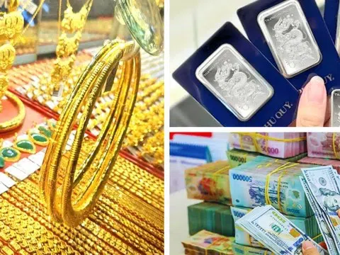 Giá vàng neo cao, bạc vượt mốc 114 triệu/kg