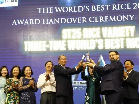 ST25 nhận Cúp gạo ngon nhất thế giới 2025, khẳng định vị thế gạo Việt