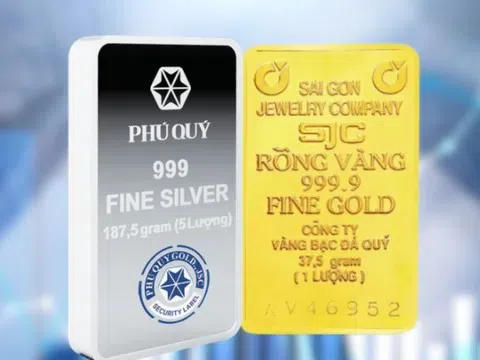 Giá vàng tăng thêm 3 triệu đồng, bạc vượt mốc 90 triệu đồng/kg