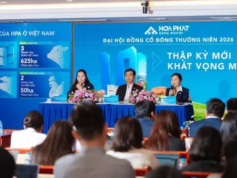 ĐHĐCĐ Nông nghiệp Hòa Phát: Lãi 345 tỷ đồng trong quý I, chia cổ tức năm 2026 tỷ lệ 30% bằng tiền mặt