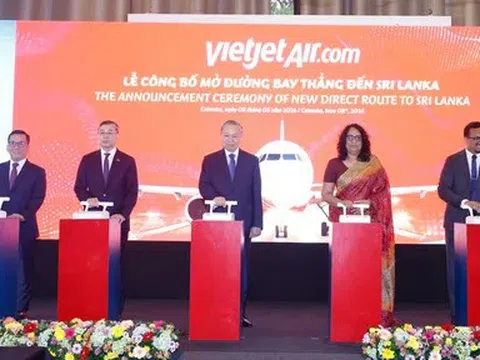 Chào mừng chuyến thăm của Tổng Bí thư, Chủ tịch nước Tô Lâm, Vietjet mở đường bay đầu tiên đến Sri Lanka