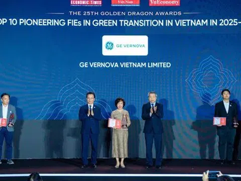 GE Vernova được vinh danh trong “Top 10 Doanh nghiệp tiên phong chuyển đổi xanh 2025 - 2026” tại Giải thưởng Rồng Vàng
