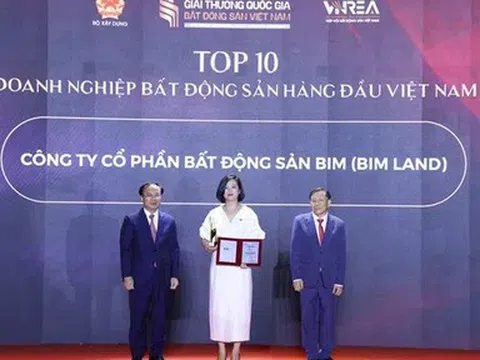BIM Land được vinh danh Top 10 doanh nghiệp bất động sản hàng đầu Việt Nam